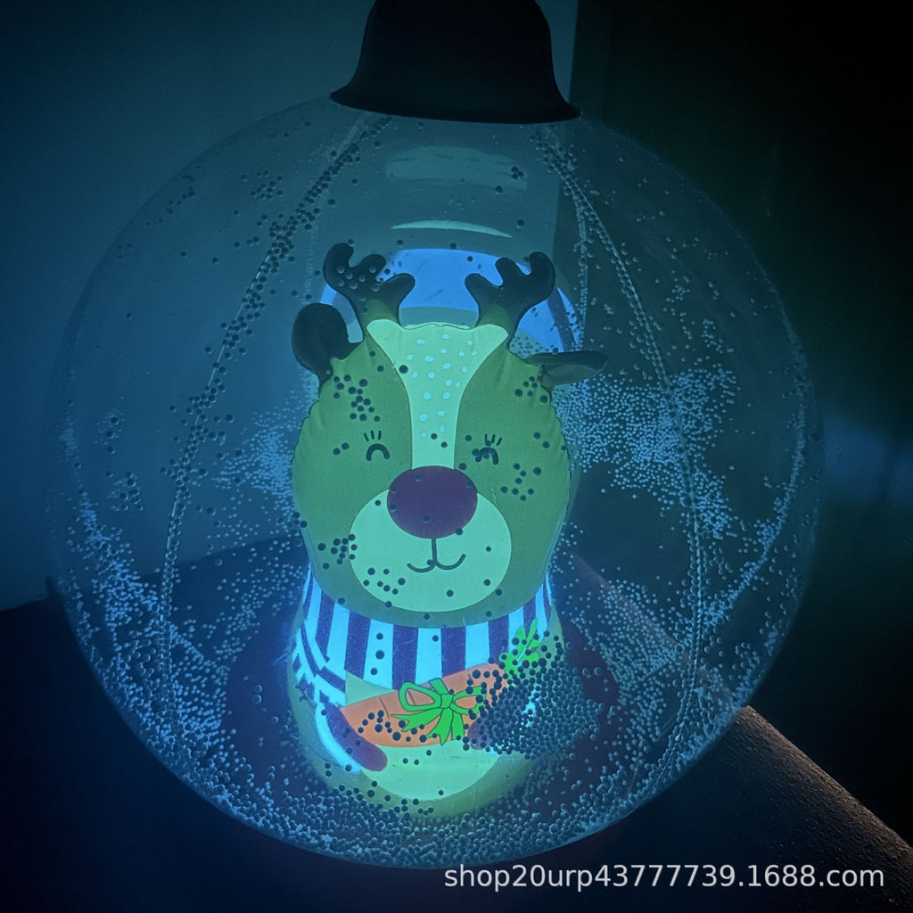 2023 new inflatable Christmas ball inflatable LED Christmas luminous hanging ornament crafts children Christmas snowman