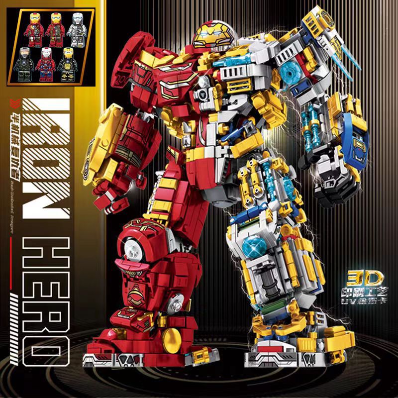 Iron Man anti-Hulk mecha Leyi building blocks Avengers armored boys educational assembled toys gift