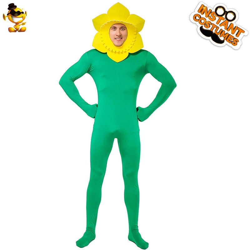 Big male sunflower suit Carnival spoof costume stage performance costume and accessories cosplay costume role play