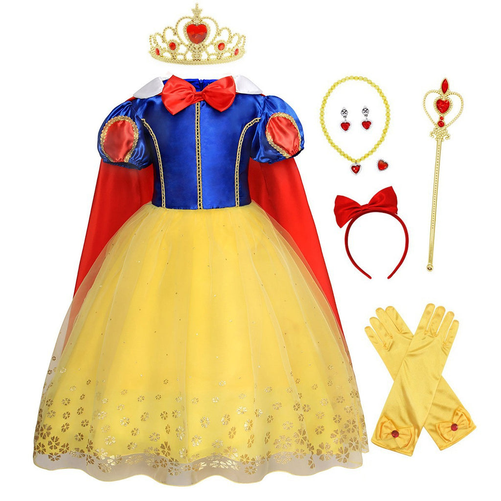 Halloween cloak bowknot Snowyprincess cos costume cute princess party performance dress show costume