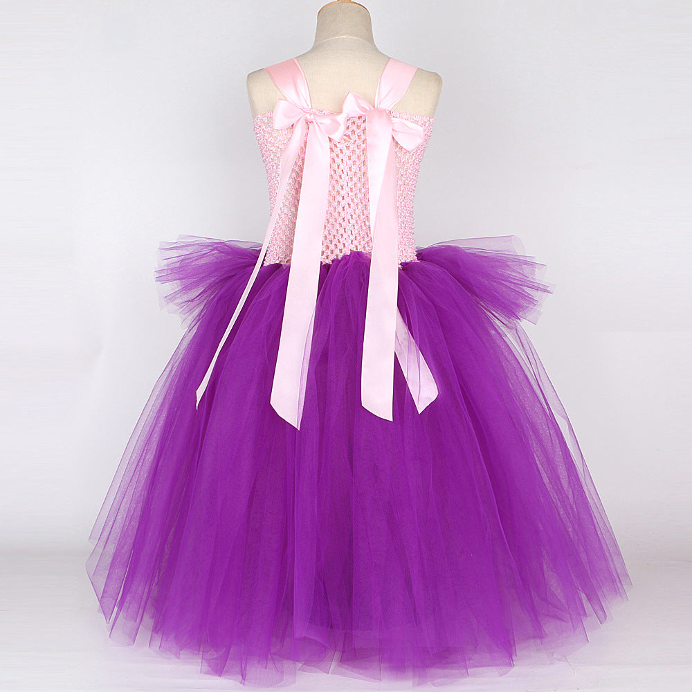 Witch also crazy 2cos costume children's Halloween cosplay costume girls' mesh dress pettiskirt