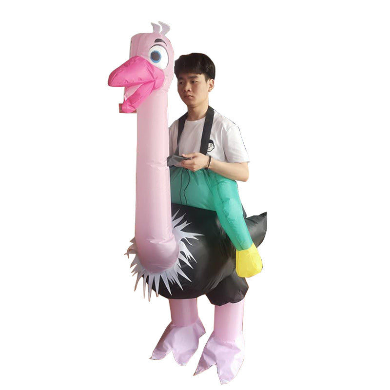 Carnival party flamingo inflatable clothing parent-child entertainment children Flamingo walking doll performance costume and accessories wholesale factory