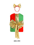 Christmas costume children's costume Santa Claus gift box costume Christmas outfit party holiday performance clothing