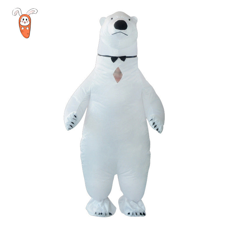 Cross-border hot sale inflatable costume Christmas festival party performance atmosphere props cartoon polar bear inflatable costume