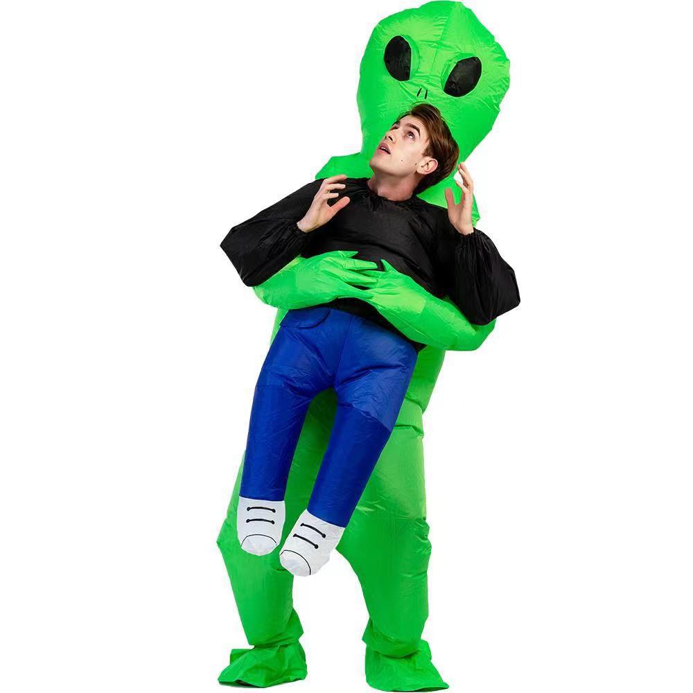 Halloween Alien inflatable clothing TikTok performance doll funny costume makeup props green ghost hug man inflatable clothing