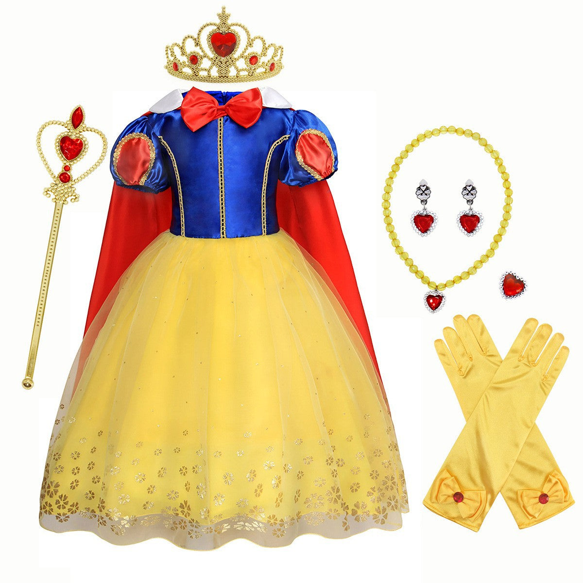Halloween cloak bowknot Snowyprincess cos costume cute princess party performance dress show costume