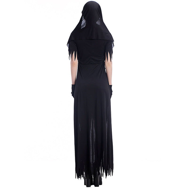 Halloween costume foreign trade style irregular serrated skirt trimming women's skirt party costume pixel costume