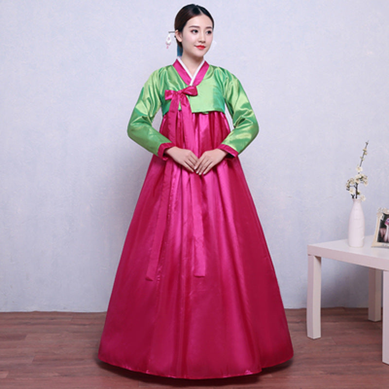 Hanbok women's adult Korean costume traditional Korean Ancient Costume National minority dance costume for the annual meeting