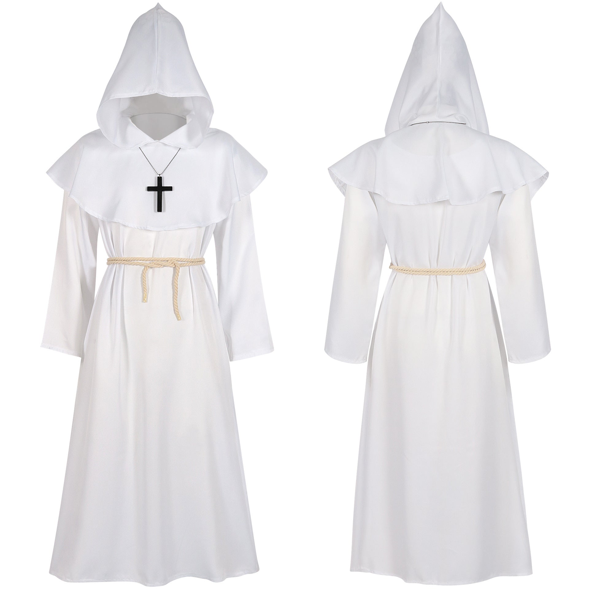 2024 Amazon medieval friar robe monk costume wizard costume priest cos costume performance wear Halloween costume