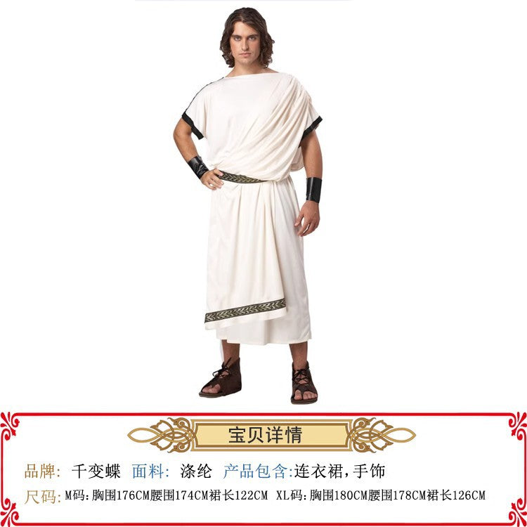 2019 New Halloween cosplay ancient Greek King gladiator costume couple outfit stage costume