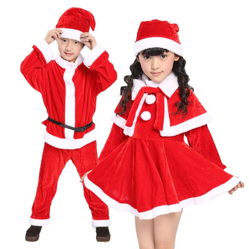 Christmas costume boys and girls Christmas costume children's Christmas costume Christmas performance wear Santa Claus suits