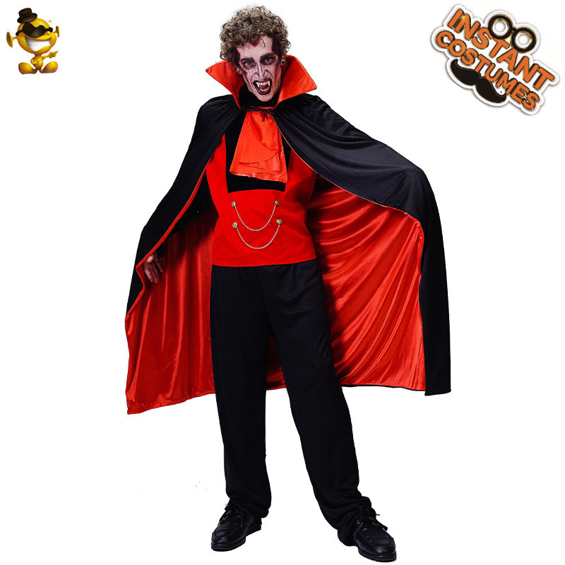 Halloween adult men horror bat vampire costume big male vampire role play stage costume