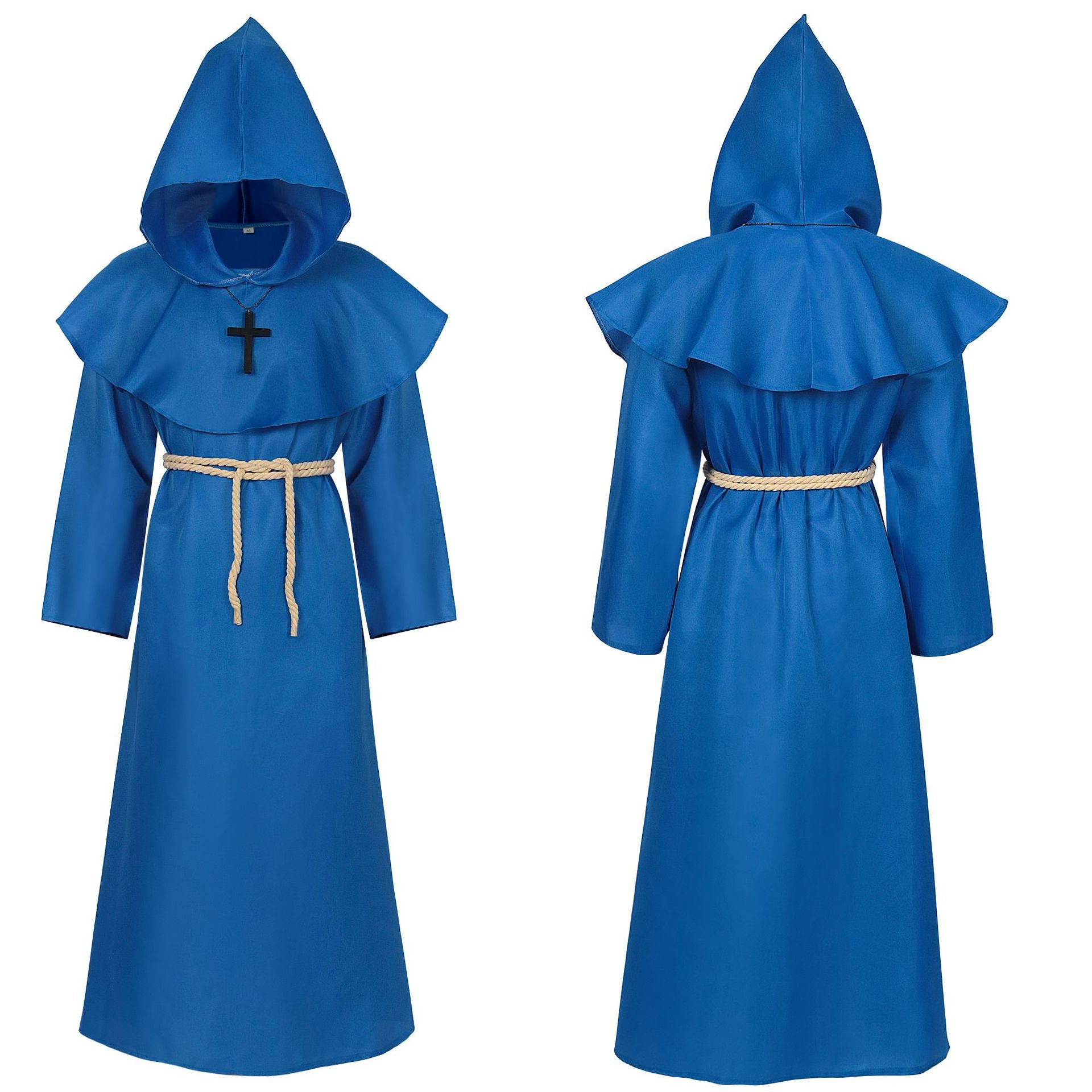 2024 Amazon medieval friar robe monk costume wizard costume priest cos costume performance wear Halloween costume