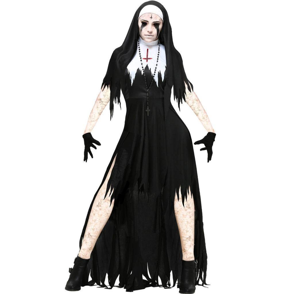 European and American ladies Halloween nun costume cosplay cosplay vampire demon costume