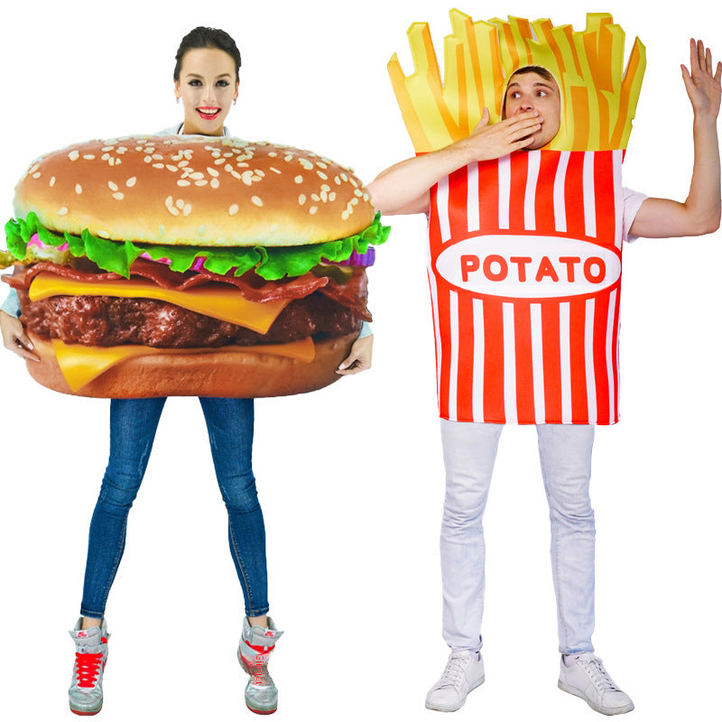 Adult French fries performance props costume Halloween Masquerade cosplay French fries cosplay costume