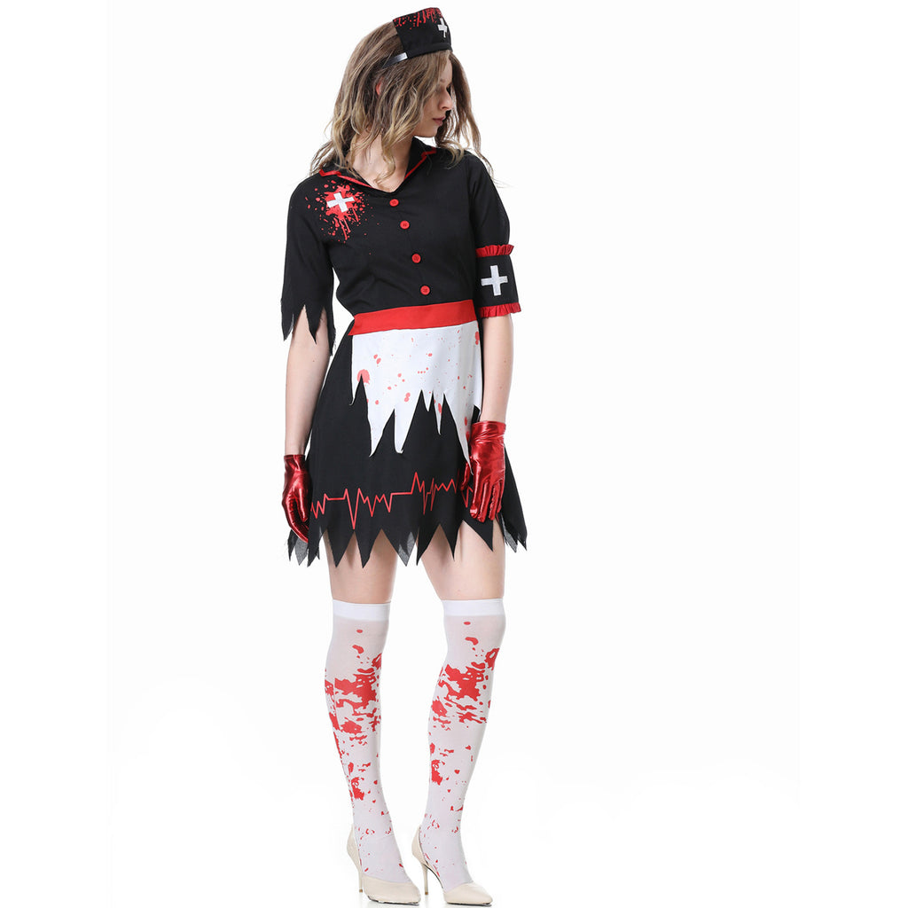 Halloween Vampire Nurse Costume M-XL