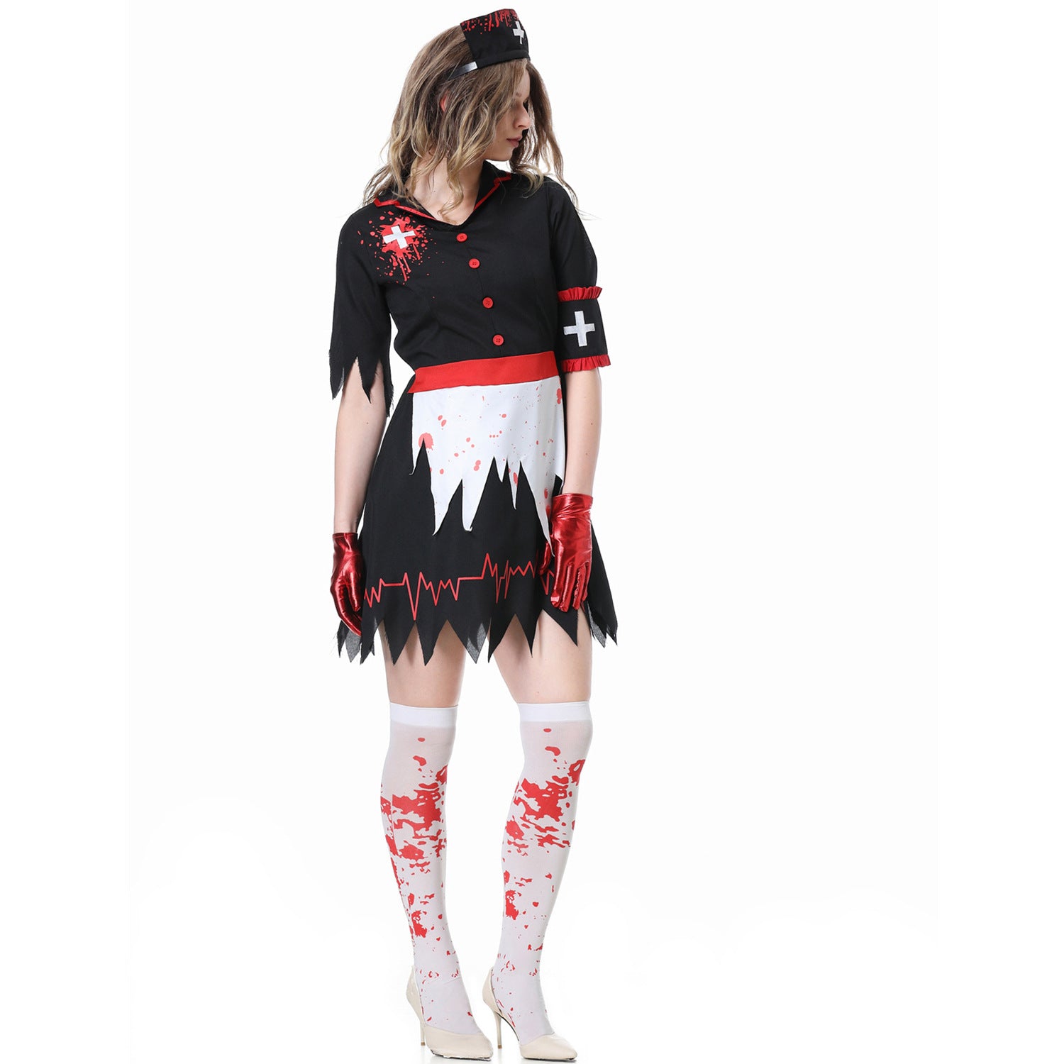 Halloween Vampire Nurse Costume M-XL