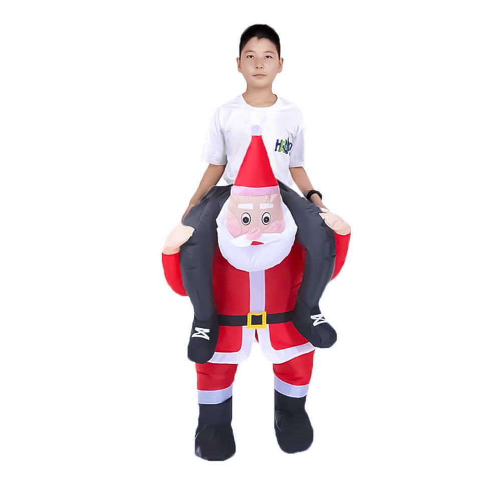 Amazon hot sale Christmas elk doll costume performance props Santa Claus back man inflatable clothing Christmas snowman