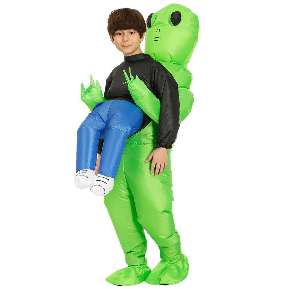 Halloween Alien inflatable clothing TikTok performance doll funny costume makeup props green ghost hug man inflatable clothing