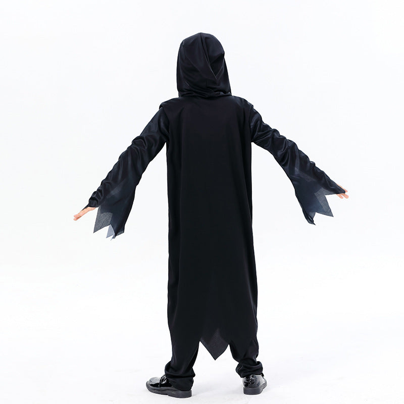 Cross-border Halloween Children's hoodie death costume cosplay little costume horror skull costumes