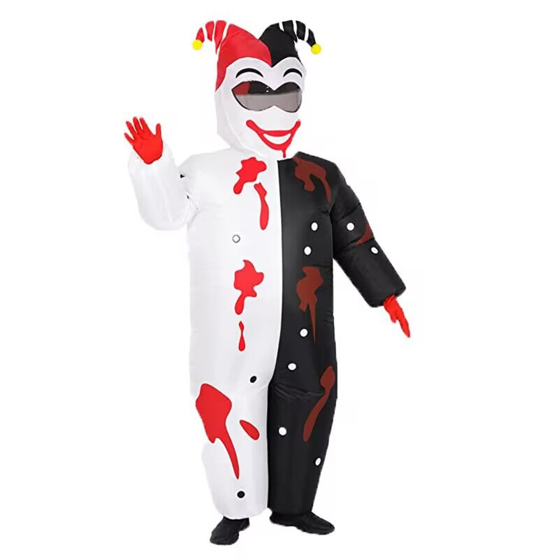 Clown werewolf killing elephant Bobo cow King Kong crocodile back Horn Dragon small yellow duck rugby football inflatable costume