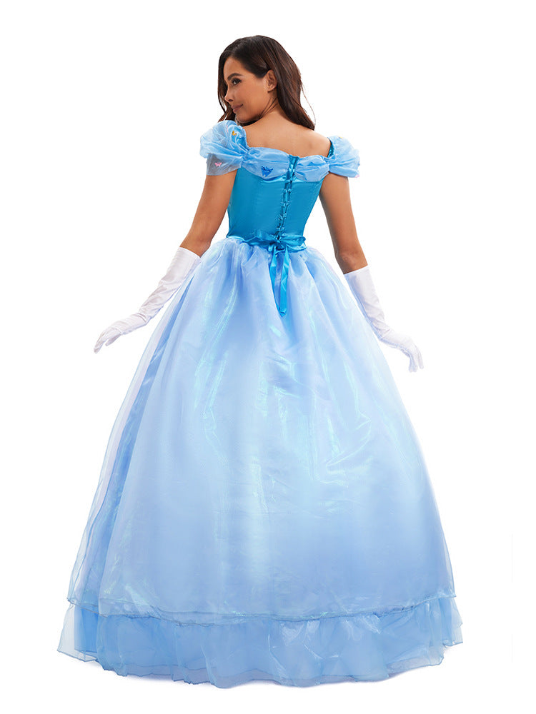 Halloween cos Cinderella costume Cinderella princess dress fairy tale stage costume suit in stock