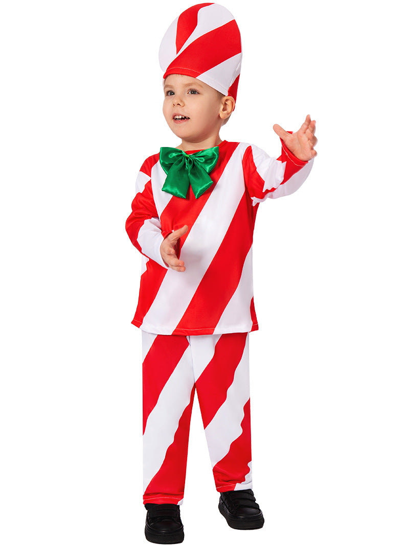 Christmas costume children's candy Crutch play cos campus festival costumes children's costume