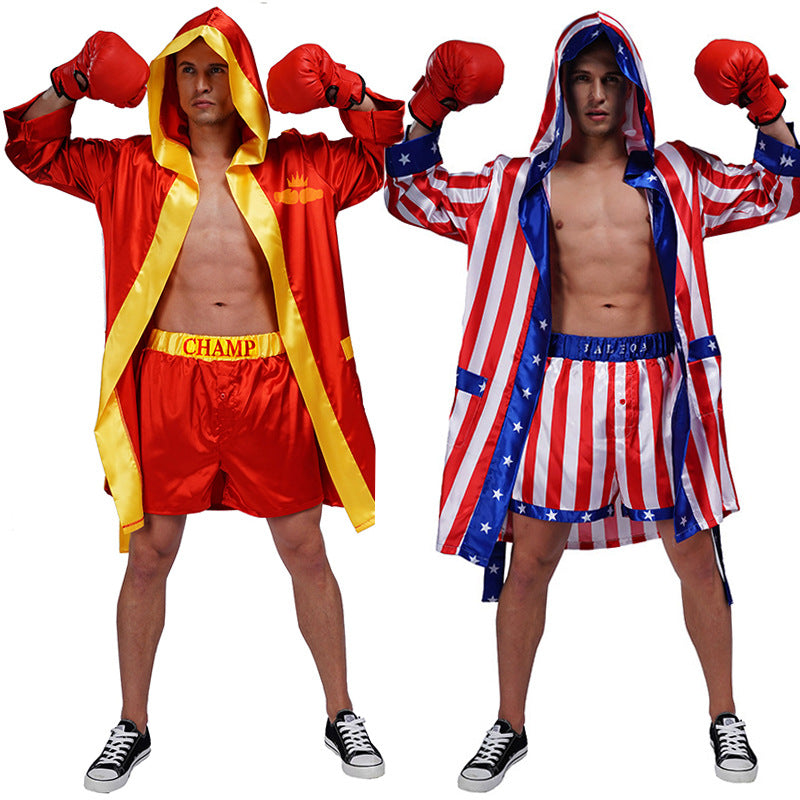 Halloween adult men boxer cosplay stage costume big male boxer party performance costume