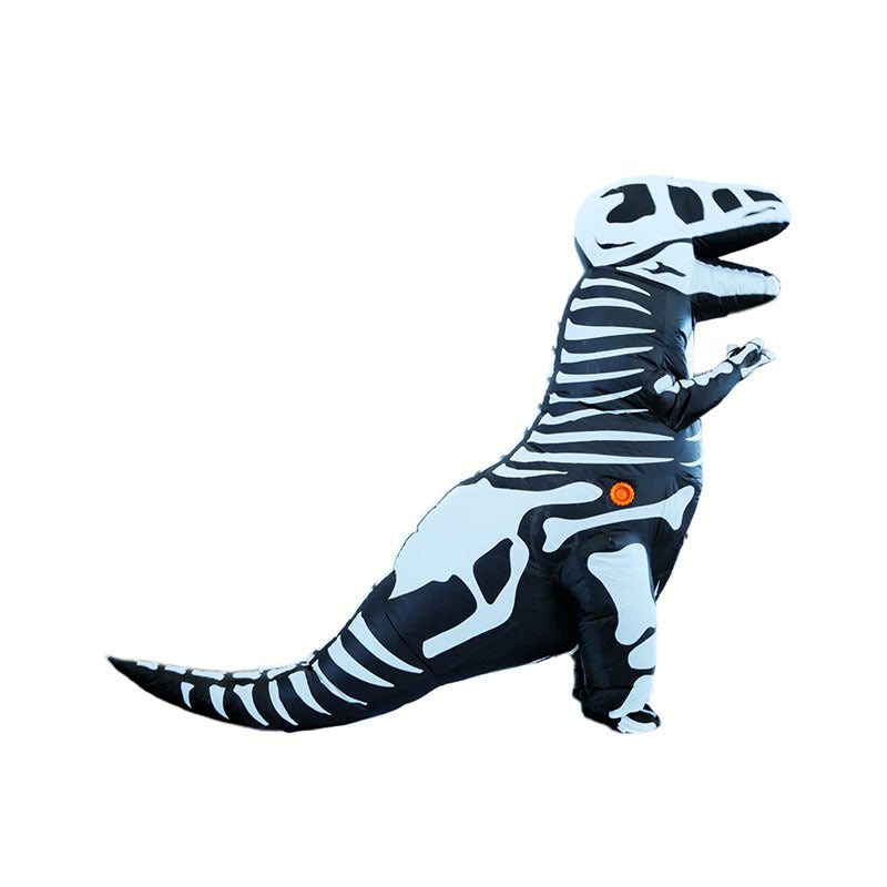 Halloween costume ribs Tyrannosaurus inflatable clothing stage dress up black and white zombie Tyrannosaurus inflatable clothing performance clothing