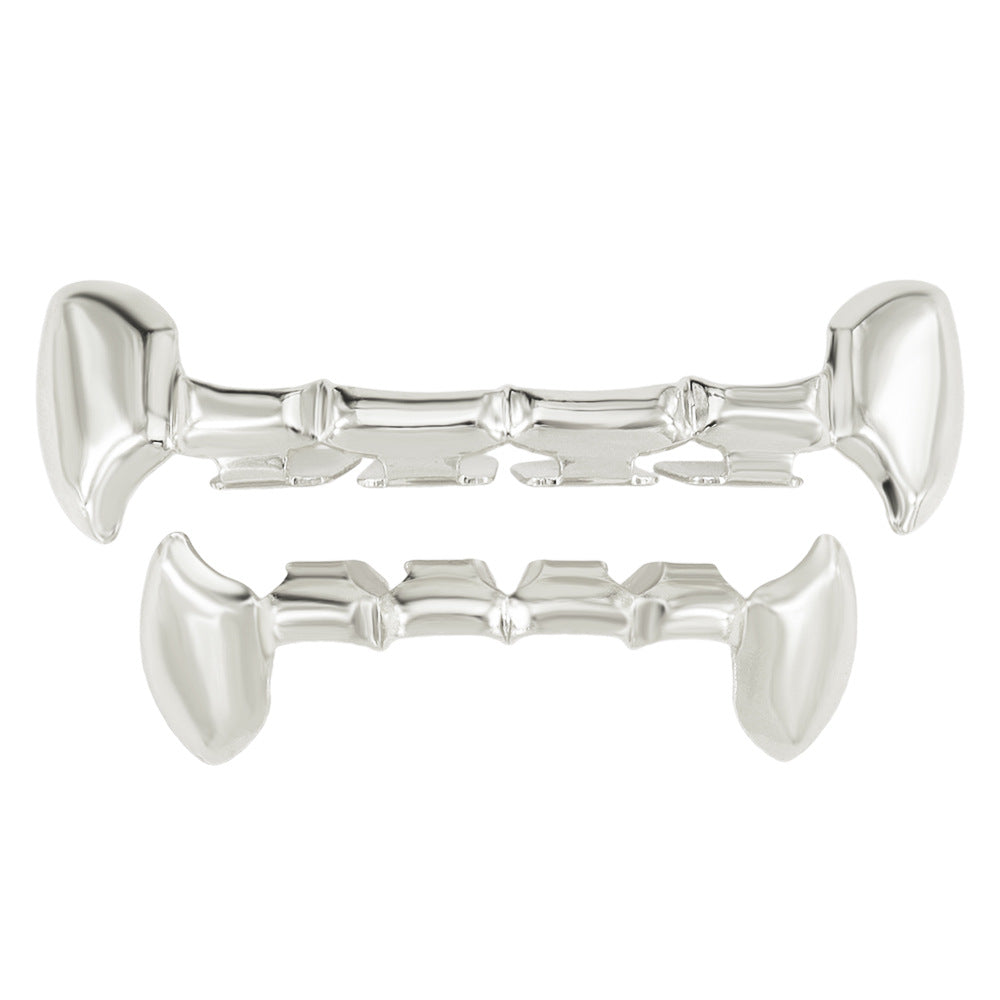 Hip hop exaggerated VAMPIRE fangs fangs gold tooth socket real gold electroplated teeth tooth decoration VAMPIRE GRILLZ