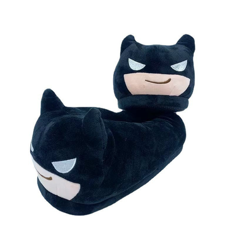 Cartoon Marvel Avengers Batman children's plush slippers Spider-man autumn and winter home warm men cotton slippers