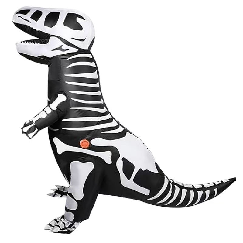Halloween costume ribs Tyrannosaurus inflatable clothing stage dress up black and white zombie Tyrannosaurus inflatable clothing performance clothing