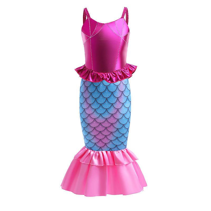 Halloween costume girls mermaid skirt Christmas princess dress cosplay dress stage performance costume