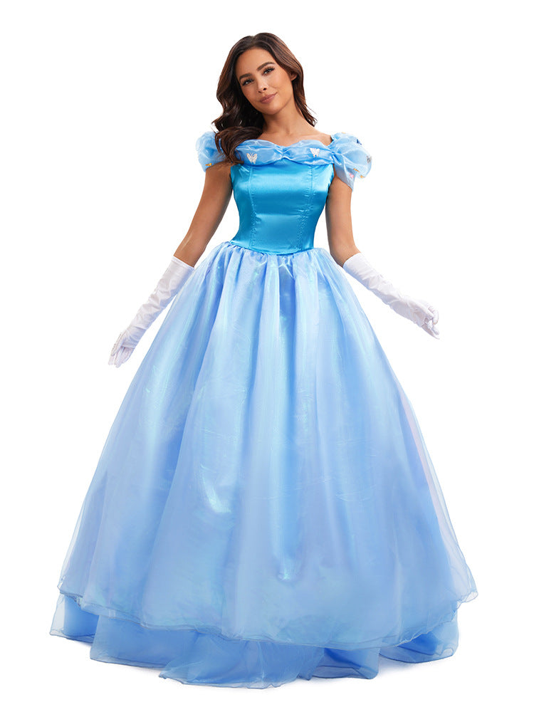 Halloween cos Cinderella costume Cinderella princess dress fairy tale stage costume suit in stock