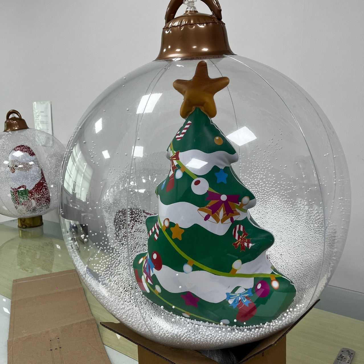 2023 new inflatable Christmas ball inflatable LED Christmas luminous hanging ornament crafts children Christmas snowman