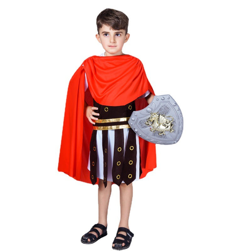 Halloween little boy Roman warrior costume boy Roman warrior stage performance boy party costume