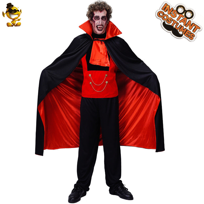 Halloween adult men horror bat vampire costume big male vampire role play stage costume
