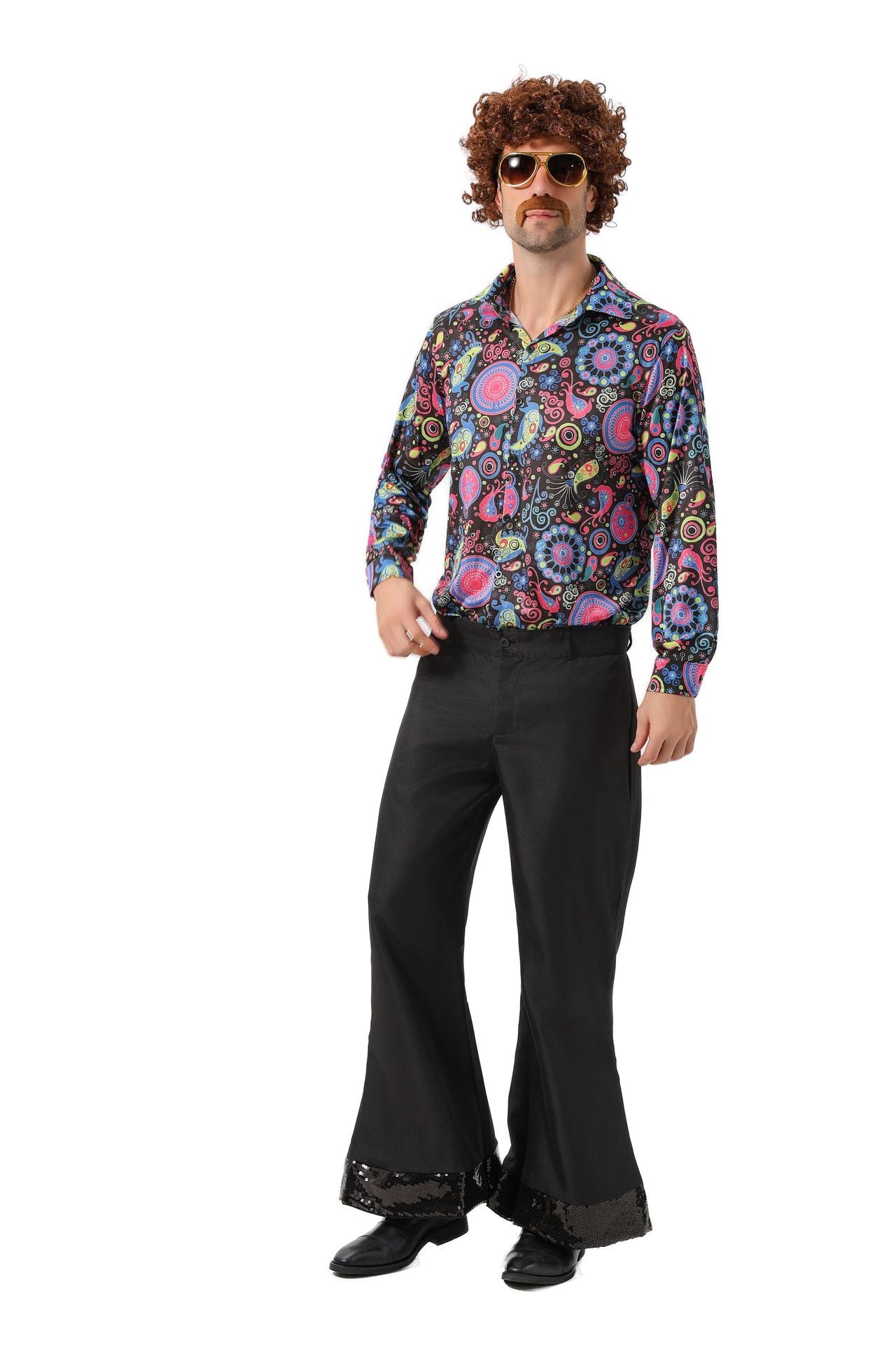 New Men's retro disco funny hip hop dance suit cosplay cos costume Halloween costume