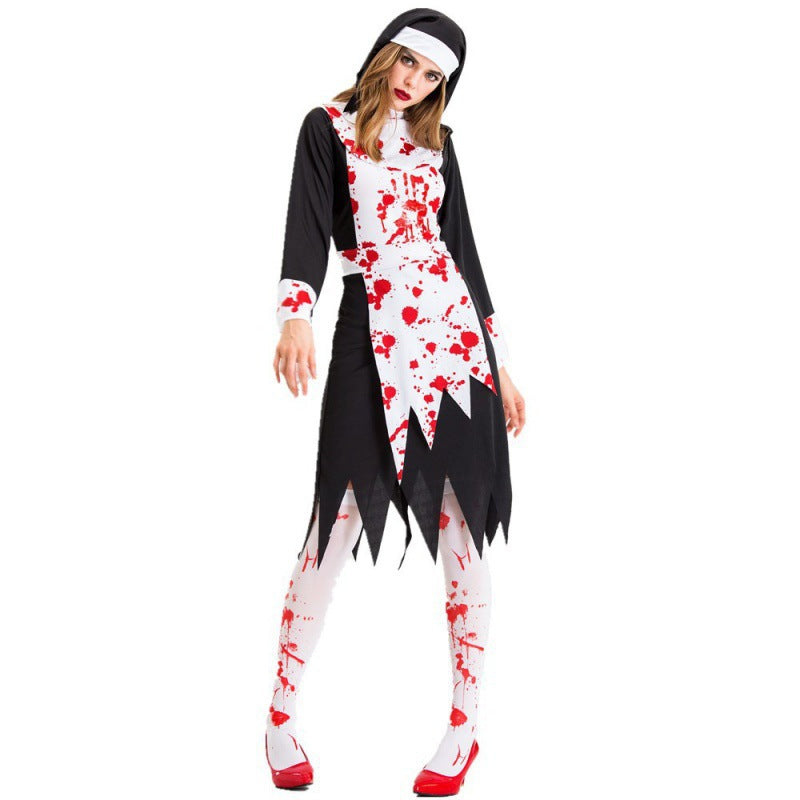 Halloween horror bloody vampire zombie costume repair women's clothing adult party Carnival cos costume performance costume