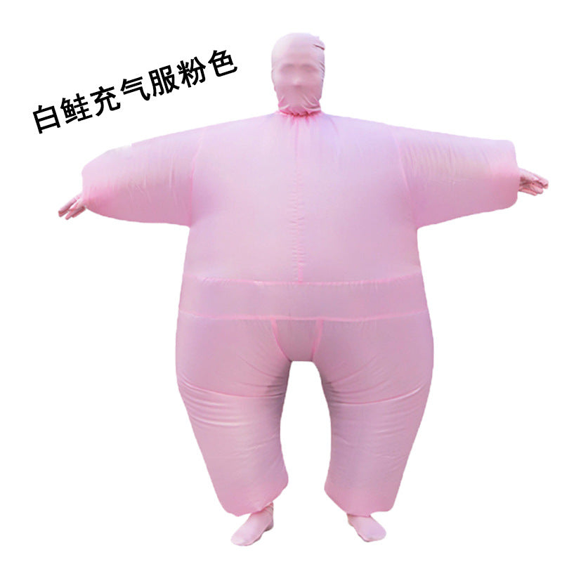 Halloween inflatable clothing costume masquerade funny props White Salmon inflatable clothing masked ninja inflatable sumo costume