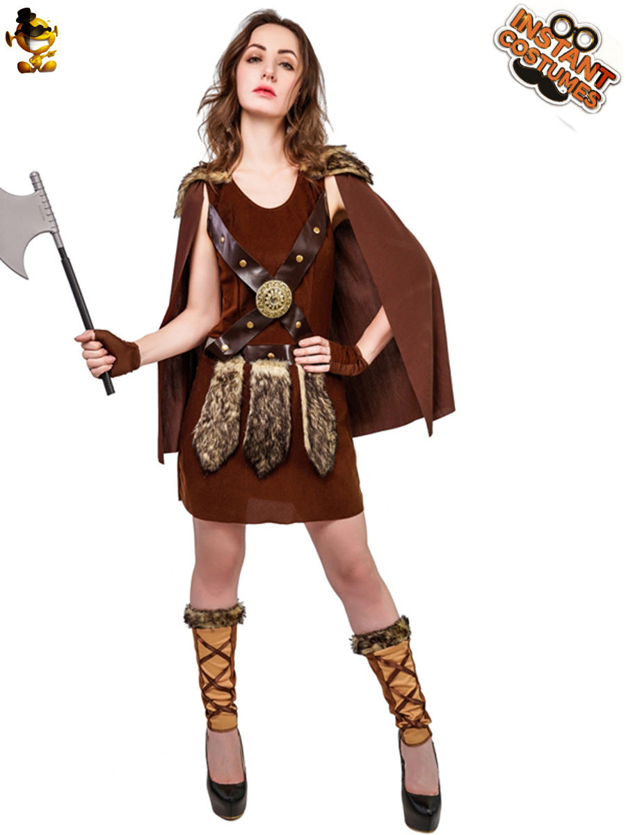 Big girl Vikings dress stage performance costume and accessories cosplay primitive man costume cosplay party costume