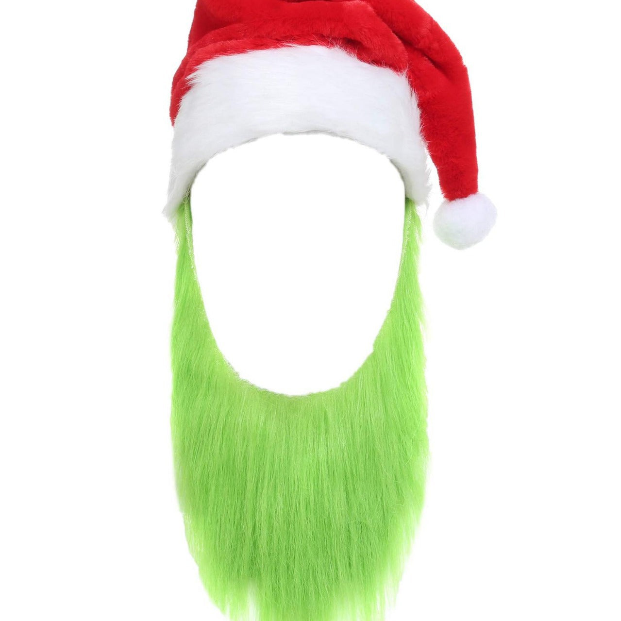 Dr. Seuss' How the Grinch Stole Christmas Grinch beard hat Gloves mask green fur monster head cover green beard Christmas clothing clothes