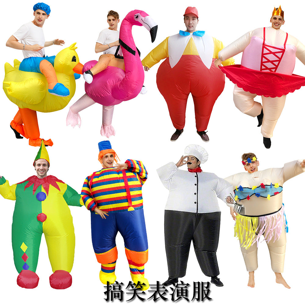 Hot Selling annual meeting costumes clown costume wedding Funny cosplay clothes ballet dance inflatable clothing Halloween