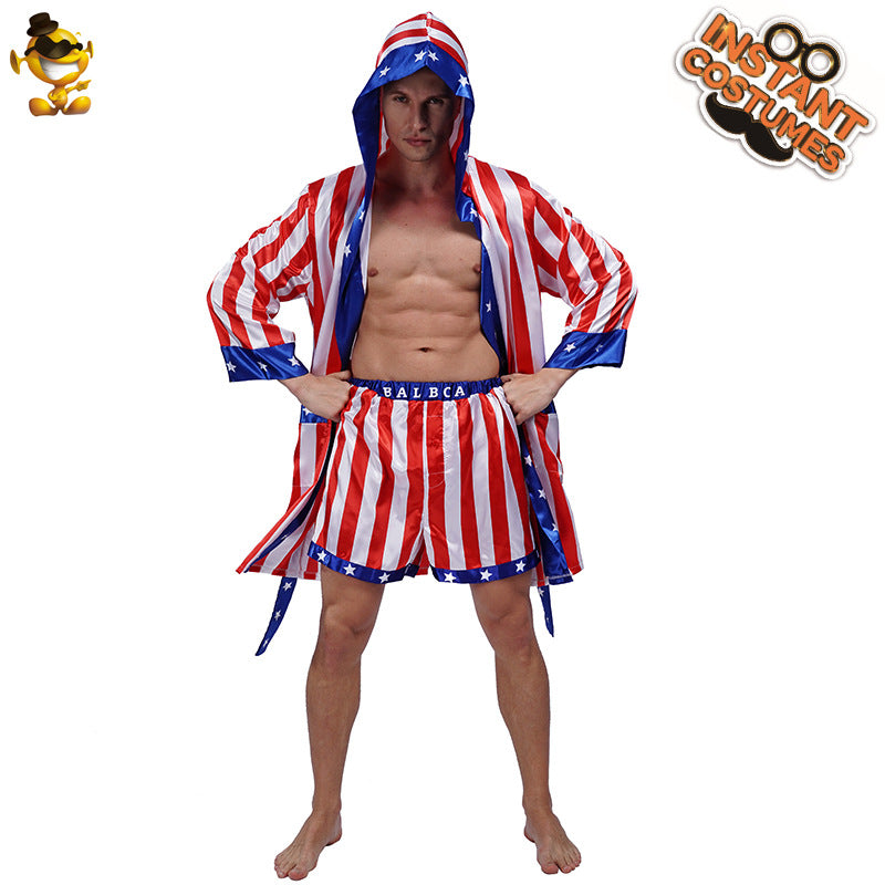 Halloween adult men boxer cosplay stage costume big male boxer party performance costume