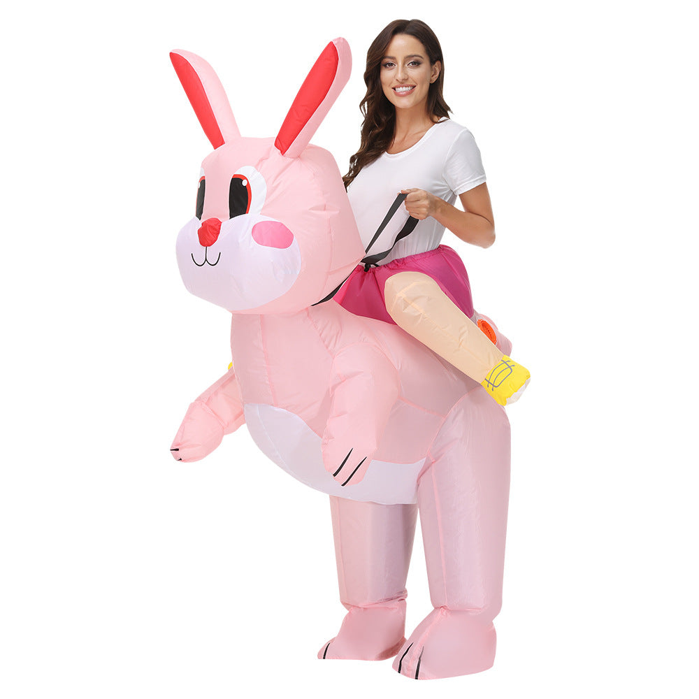 Halloween dinosaur inflatable clothing cross-border Flamingo rabbit funny inflatable doll costume animal performance wear props