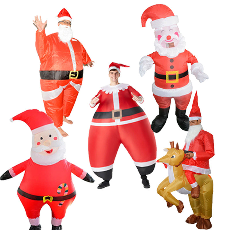 Cross-border hot selling Santa Claus inflatable clothing Christmas tree inflatable clothing pack Christmas Snowman inflatable clothing costumes