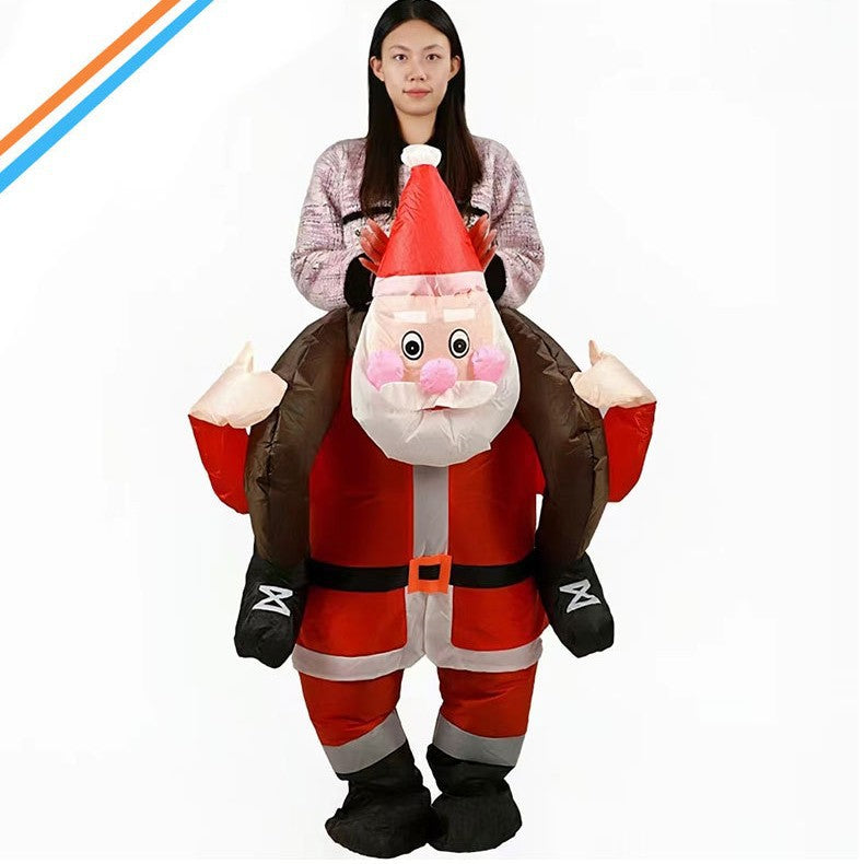 Christmas elk Gingerbread Man Costume party party stage atmosphere props Santa Claus inflatable costume