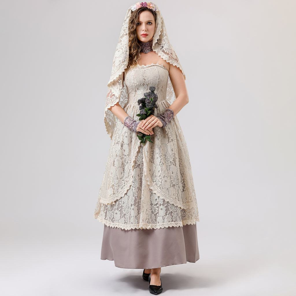 New S-XXL Vampire Bride COS Costume