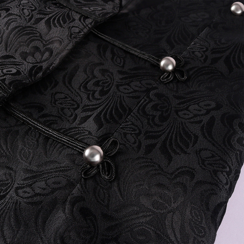 2022 Amazon wish New Men's medieval costume retro Gothic formal dress vest Halloween costume