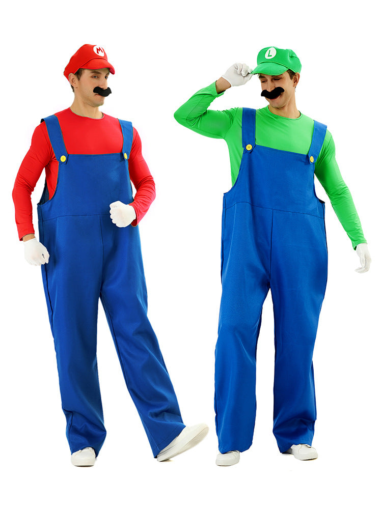 Halloween Masquerade clothes Mary costume cosplay men's and women's adult costume Mario costume